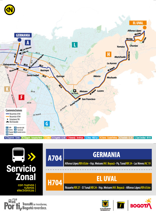 Trazado de ruta HA704