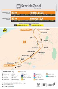 Trazado de ruta H710