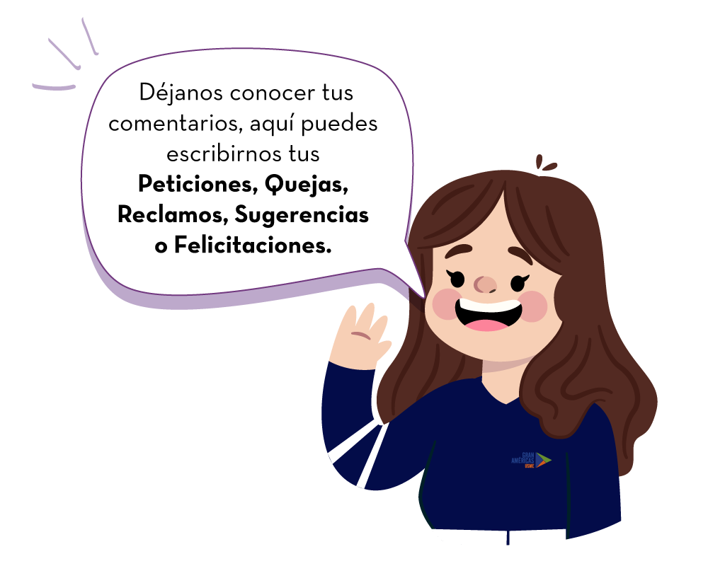 Déjanos conocer tus comentarios, aquí puedes escribirnos tus Peticiones, quejas, reclamos, sugerencias o felicitaciones